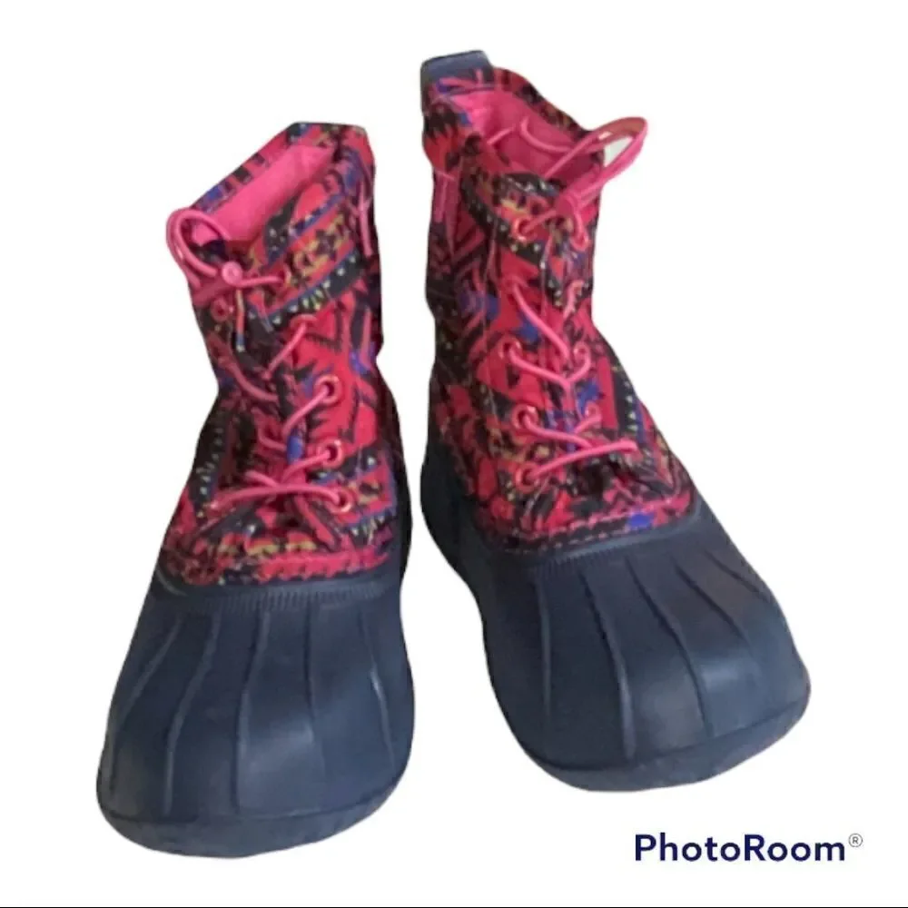 Polo Kids Zip-up Aztec Style Boots Size 1‎